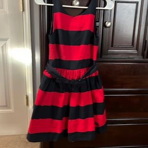 Red and navy striped Abercrombie & Fitch dress